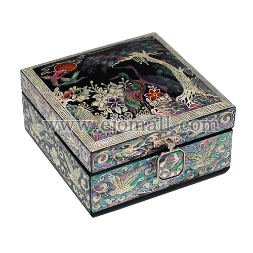 B-정사각 송학보석함(검정)