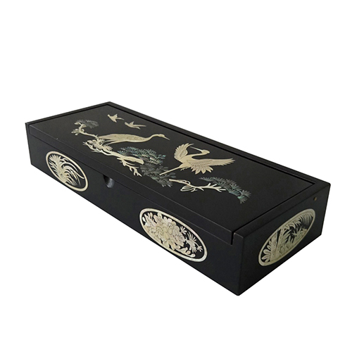 B-자동 송학명함함(무광-검정색)